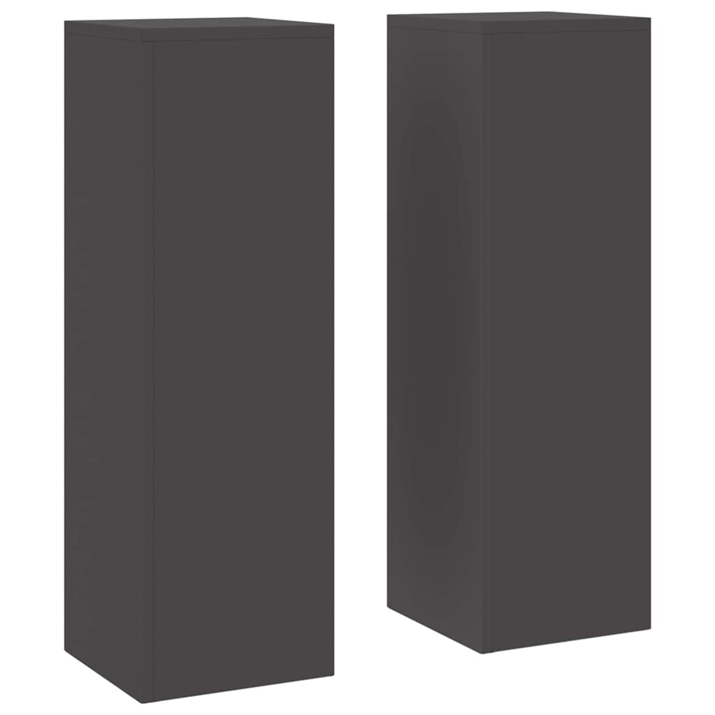 Supporto per piante VidaXL 2 pezzi nero 24 x 24 x 75 cm in acciaio
