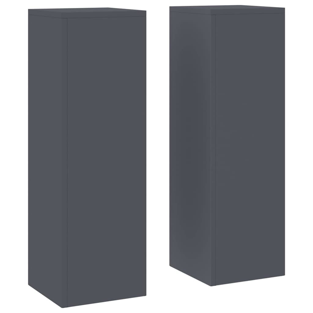 Supporto per piante Vidaxl 2 pezzi antracite 24 x 24 x 75 cm in acciaio