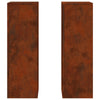 Vidaxl plantenstandaard 2 pcs roestig 24 x 24 x 75 cm cortenstaal