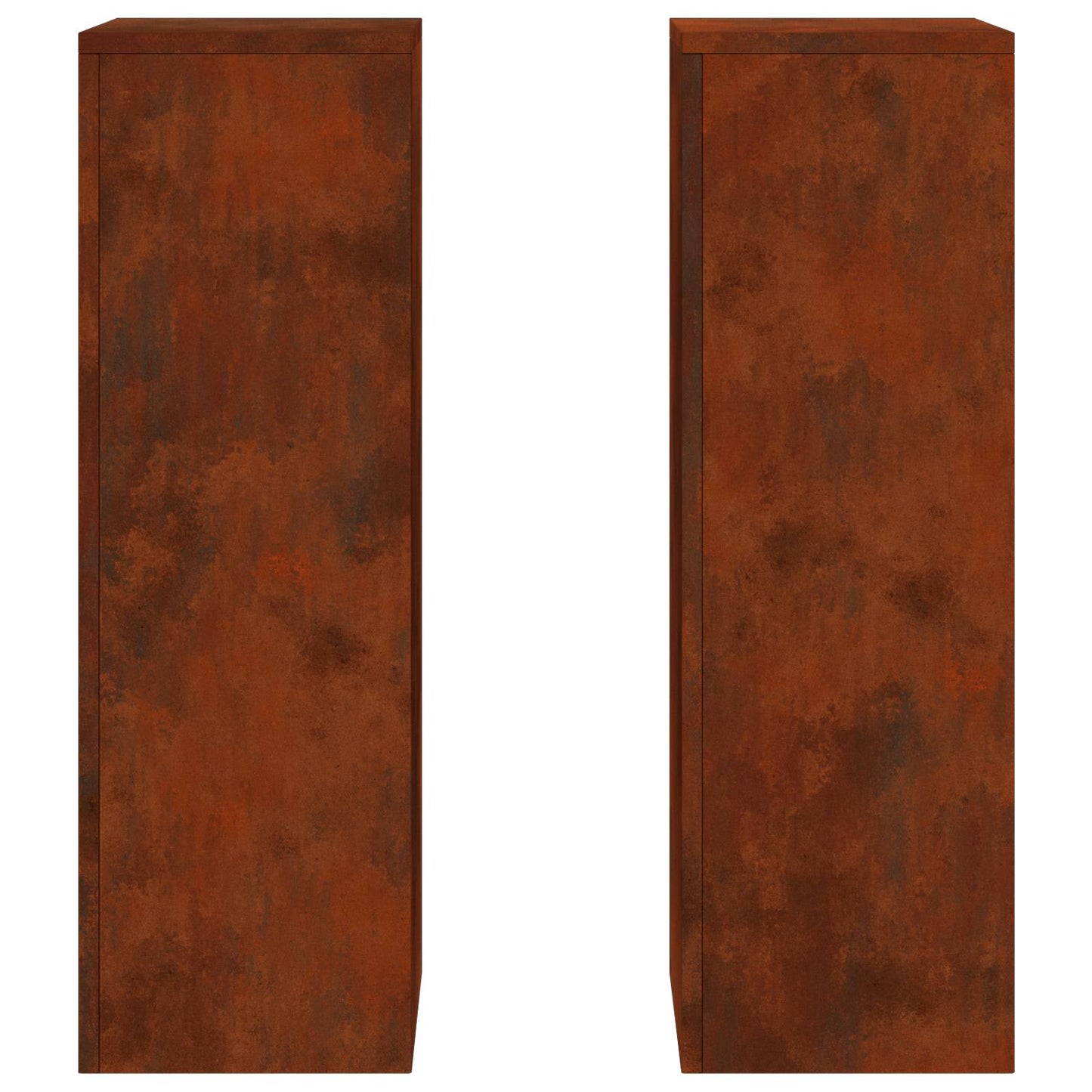 Vidaxl plantenstandaard 2 pcs roestig 24 x 24 x 75 cm cortenstaal