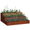 Vidaxl tuin bloempot roestig 90 x 90 x 35 cm cortenstaal