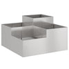 Vidaxl tuin bloempot zilver 80 x 80 x 48 cm roestvrij staal