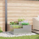 Vidaxl macetero de jardín plateado 80 x 80 x 48 cm acero galvanizado