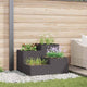 VidaXL macetero de jardín negro 80 x 80 x 60 cm acero