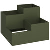 Vidaxl tuin bloempot olijfgroen 80 x 80 x 60 cm staal