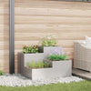 Vidaxl tuin bloempot zilver 80 x 80 x 60 cm roestvrij staal