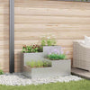 Vidaxl macetero de jardín plateado 80 x 80 x 60 cm acero galvanizado