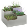 Vidaxl macetero de jardín plateado 80 x 80 x 60 cm acero galvanizado
