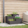 VidaXL macetero de jardín negro 100 x 100 x 60 cm acero