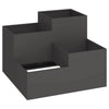 VidaXL macetero de jardín negro 100 x 100 x 60 cm acero