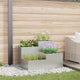 Vidaxl macetero de jardín plateado 100 x 100 x 60 cm acero galvanizado