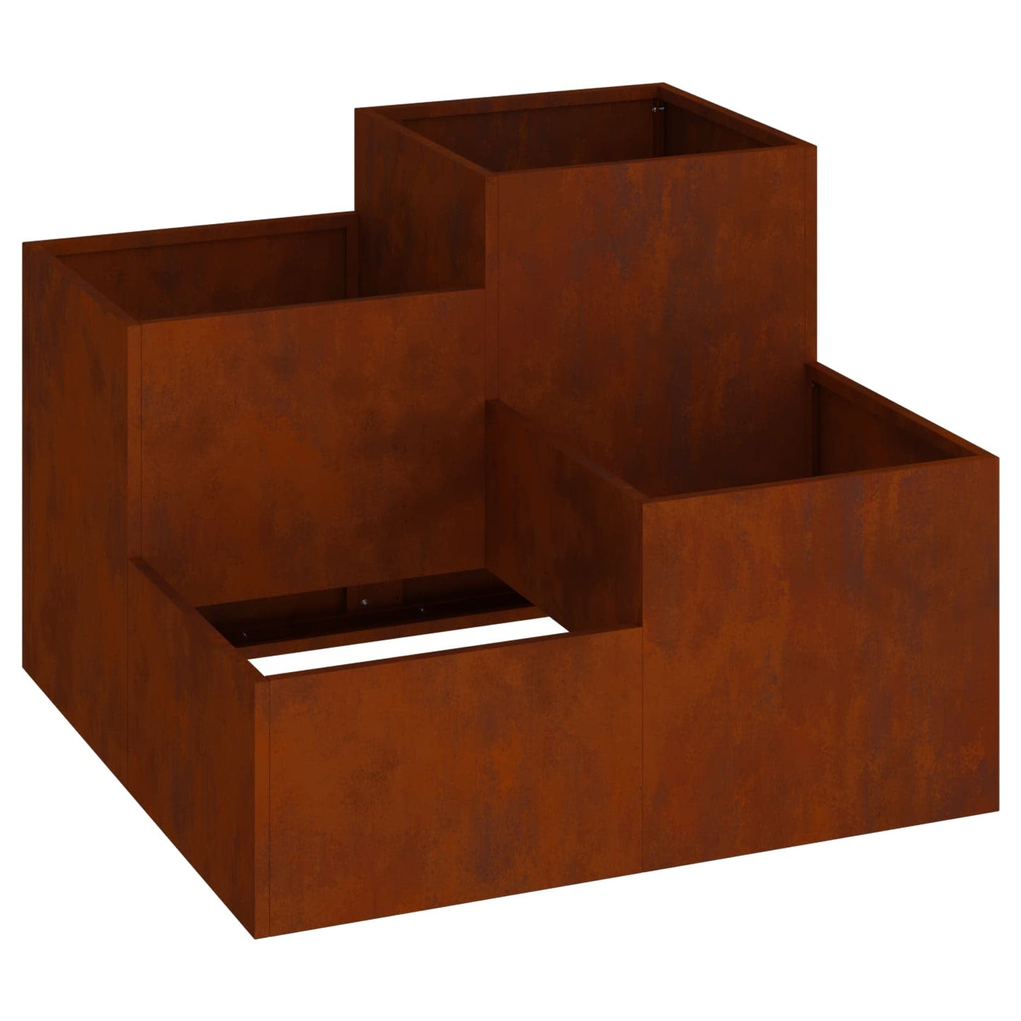 Vidaxl macetero de jardín oxidado 100 x 100 x 60 cm acero corten
