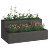 Vidaxl tuin bloempot zwart 100 x 60 x 45 cm koudgewalst staal