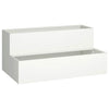 Vidaxl tuin bloempot wit 100 x 60 x 45 cm koudgewalst staal