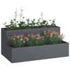 Vidaxl tuin bloempot antraciet 100 x 60 x 45 cm koudgewalst staal