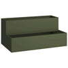 Vidaxl tuin bloempot olijf groen 100 x 60 x 45 cm koudgewalst staal