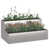 Vidaxl tuin bloempot zilver 100 x 60 x 45 cm roestvrij staal