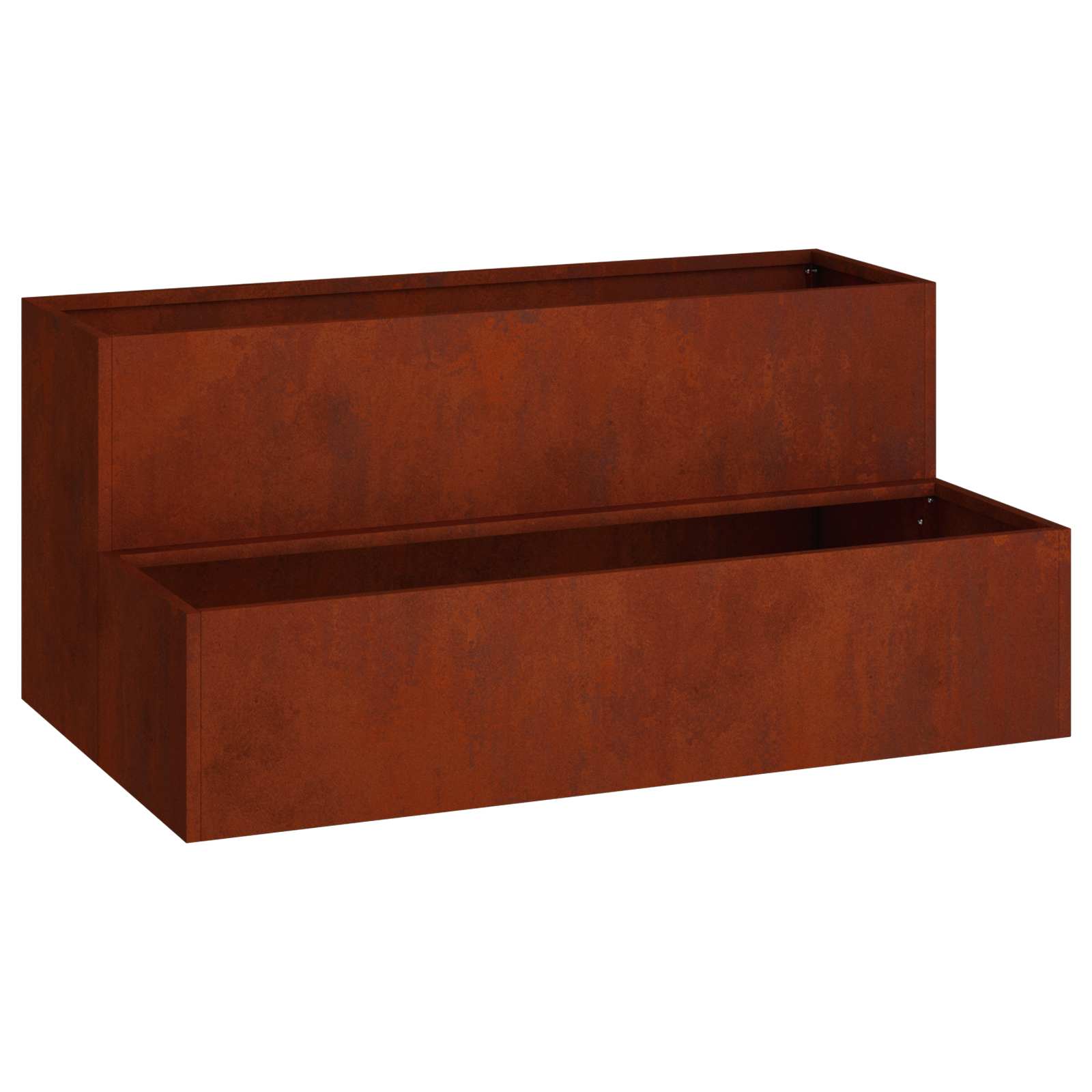 Vidaxl tuin bloempot roestig 100 x 60 x 45 cm cortenstaal