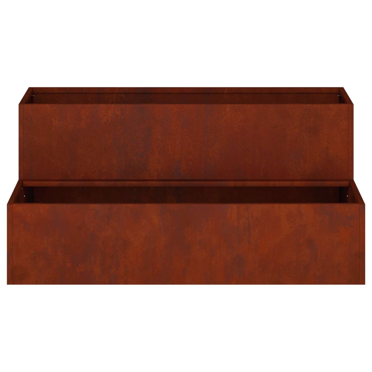 Vidaxl tuin bloempot roestig 100 x 60 x 45 cm cortenstaal