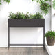 Vidaxxl jardinera elevada acero negro 100 x 26 x 82 cm