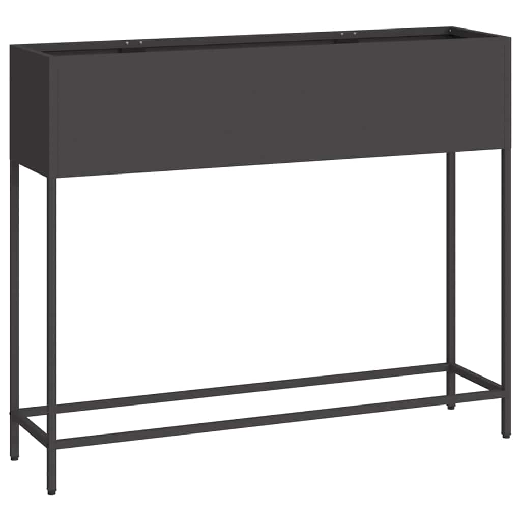 Vidaxxl jardinera elevada acero negro 100 x 26 x 82 cm