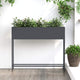 Vidaxl jardinera elevada antracita 100 x 26 x 82 cm acero
