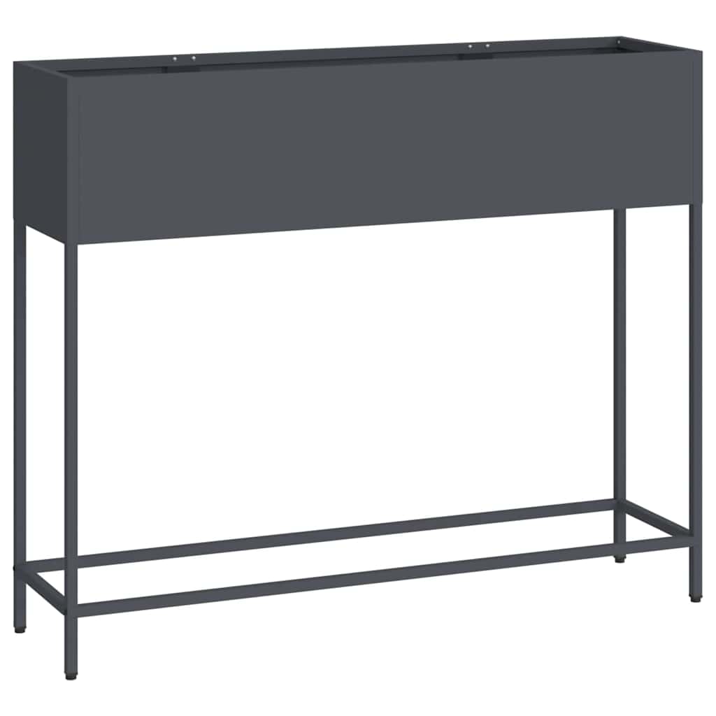 Vidaxl jardinera elevada antracita 100 x 26 x 82 cm acero