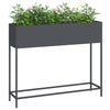 Vidaxl jardinera elevada antracita 100 x 26 x 82 cm acero