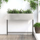 Vidaxl jardinera elevada plata 100 x 26 x 82 cm acero inoxidable