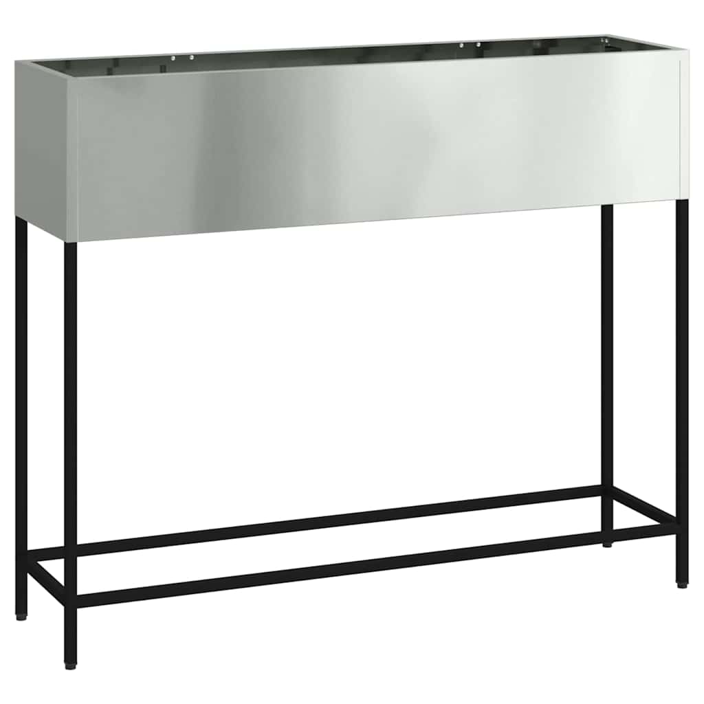 VidaXL jardinera elevada plateada 100 x 26 x 82 cm