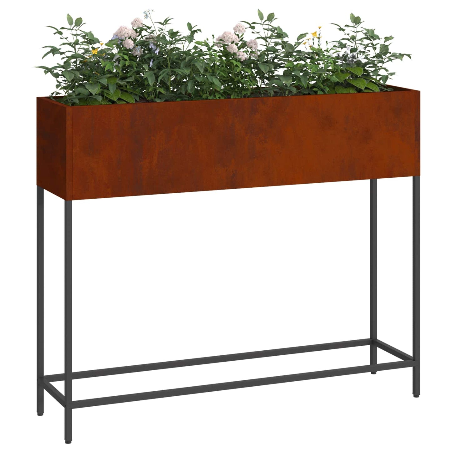 Vidaxl verhoogde tuin plantbak roestig 100 x 26 x 82 cm cortenstaal