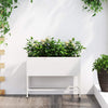 Vidaxx jardinera elevada blanco 60 x 26 x 45 cm acero