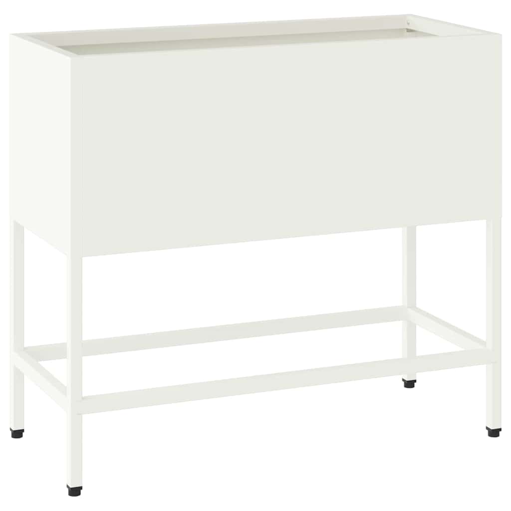 Vidaxx jardinera elevada blanco 60 x 26 x 45 cm acero