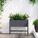 Vidaxl jardinera elevada antracita 60 x 26 x 45 cm acero
