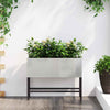 Vidaxl verhoogde tuin plantbak zilver 60 x 26 x 45 cm roestvrij staal