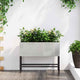 Vidaxl jardinera elevada plata 60 x 26 x 45 cm acero inoxidable
