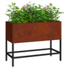 Vidaxl verhoogde tuin plantbak roestig 60 x 26 x 45 cm cortenstaal