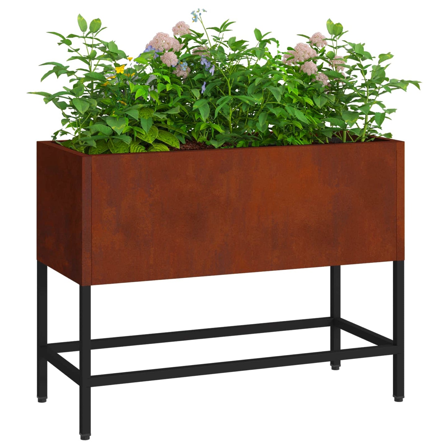 Vidaxl verhoogde tuin plantbak roestig 60 x 26 x 45 cm cortenstaal