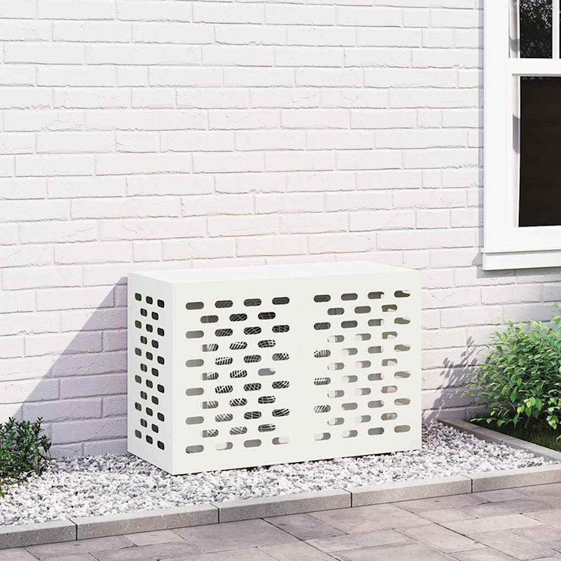 VidaXL cubierta de aire acondicionado blanco 90 x 40 x 60 cm acero