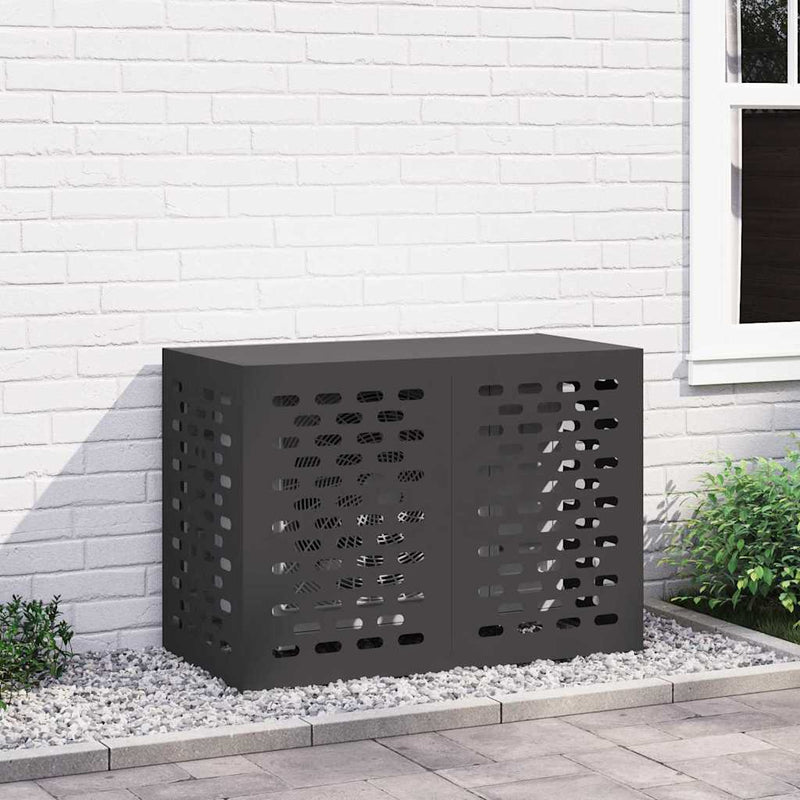 Vidaxx cubierta de aire acondicionado negro 100 x 50 x 70 cm acero