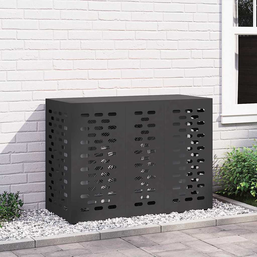 Vidaxx cubierta de aire acondicionado negro 110 x 50 x 80 cm acero