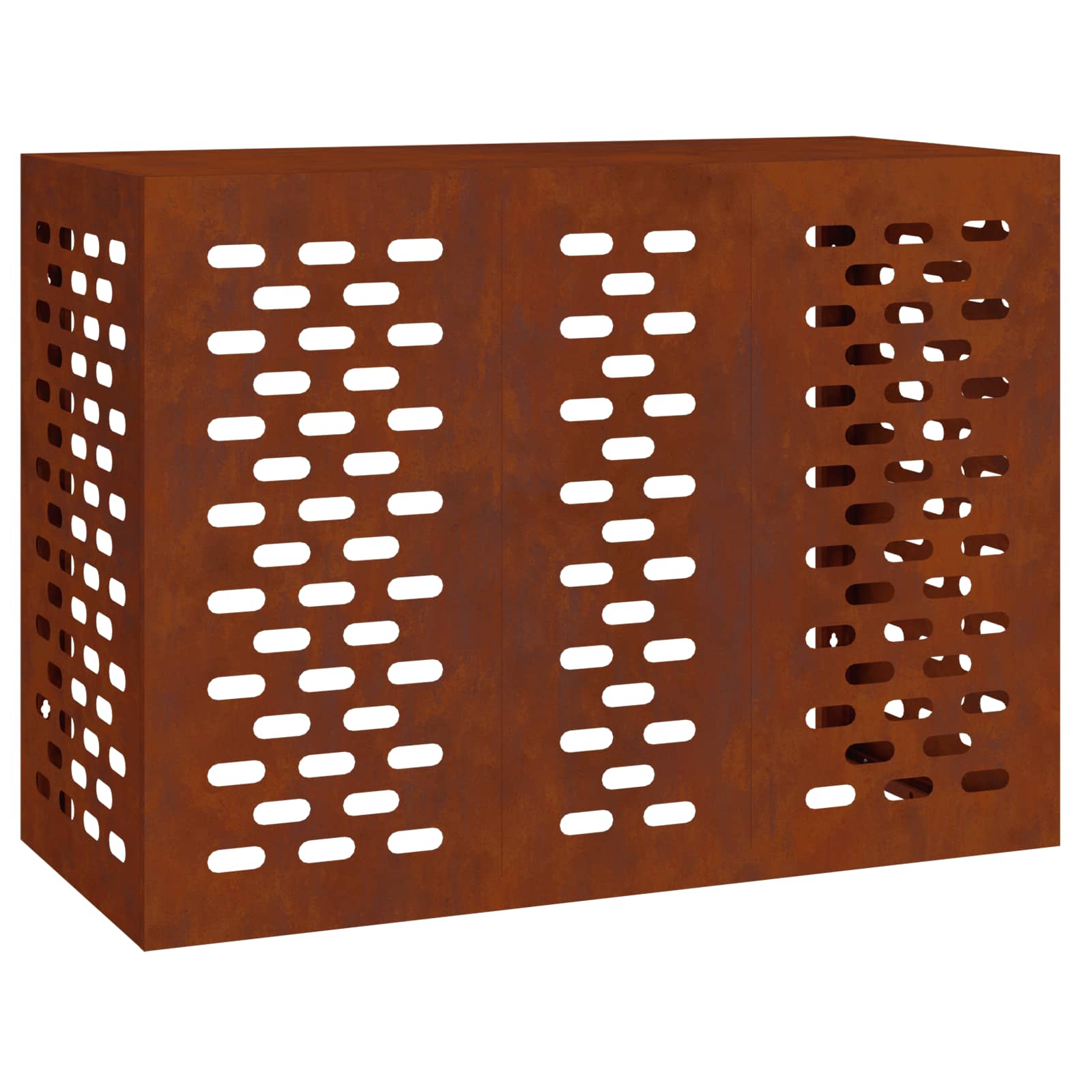Vidaxl airconditioner hoes roestig 110 x 50 x 80 cm cortenstaal