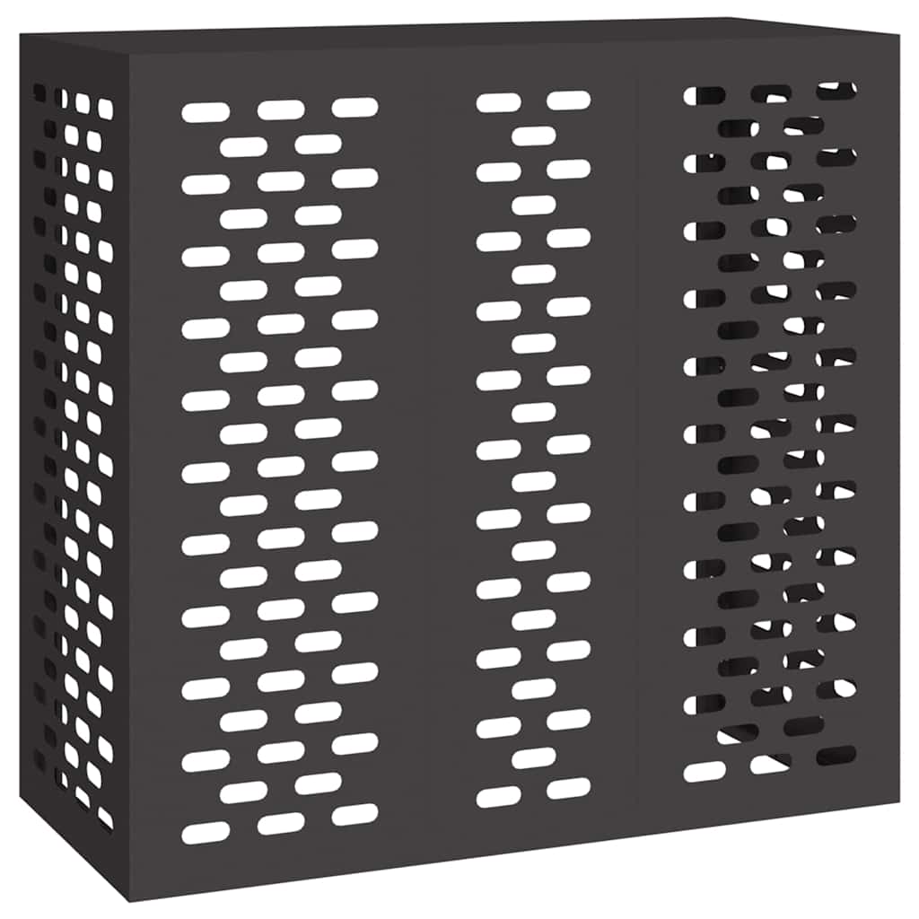 Vidaxl airconditioner hoes zwart 110 x 50 x 105 cm staal