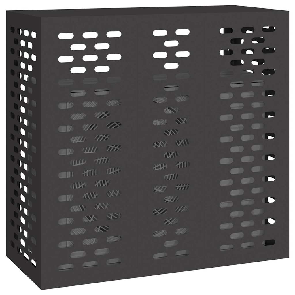 Vidaxl airconditioner hoes zwart 110 x 50 x 105 cm staal