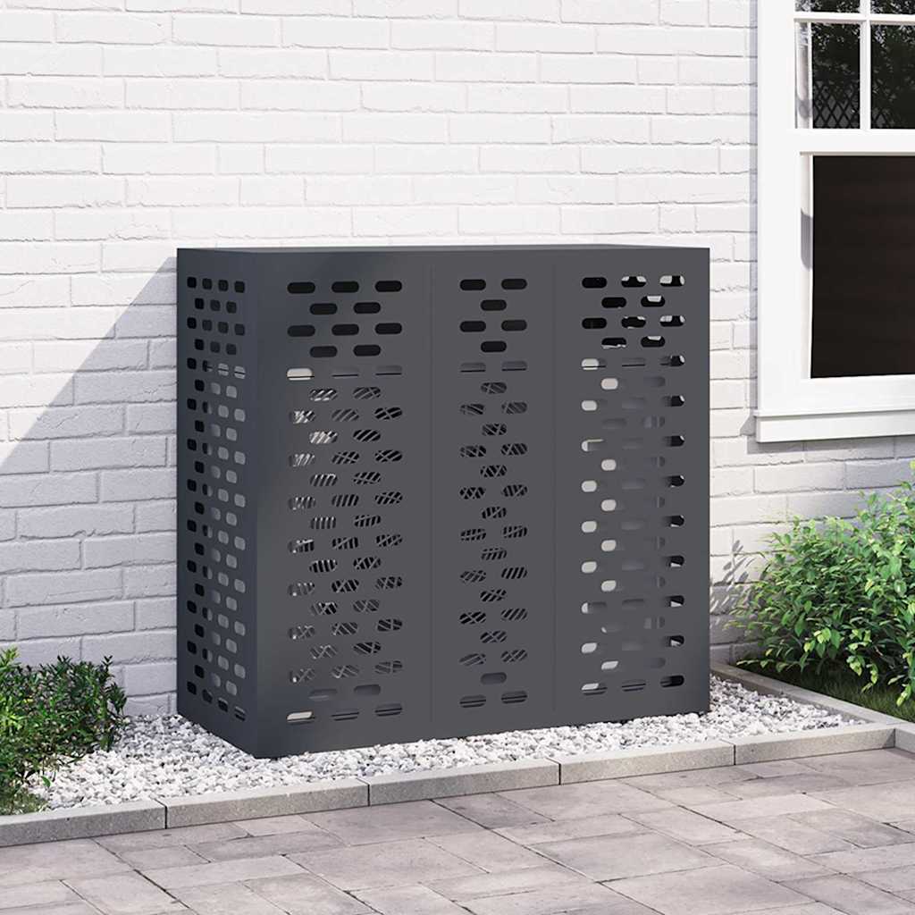 Vidaxxl cubierta de aire acondicionado antracita 110 x 50 x 105 cm acero