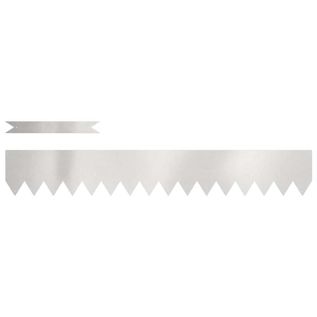 Vidaxl tuinrand 10 pcs zilver 100 x 0.05 x 20 cm roestvrij staal