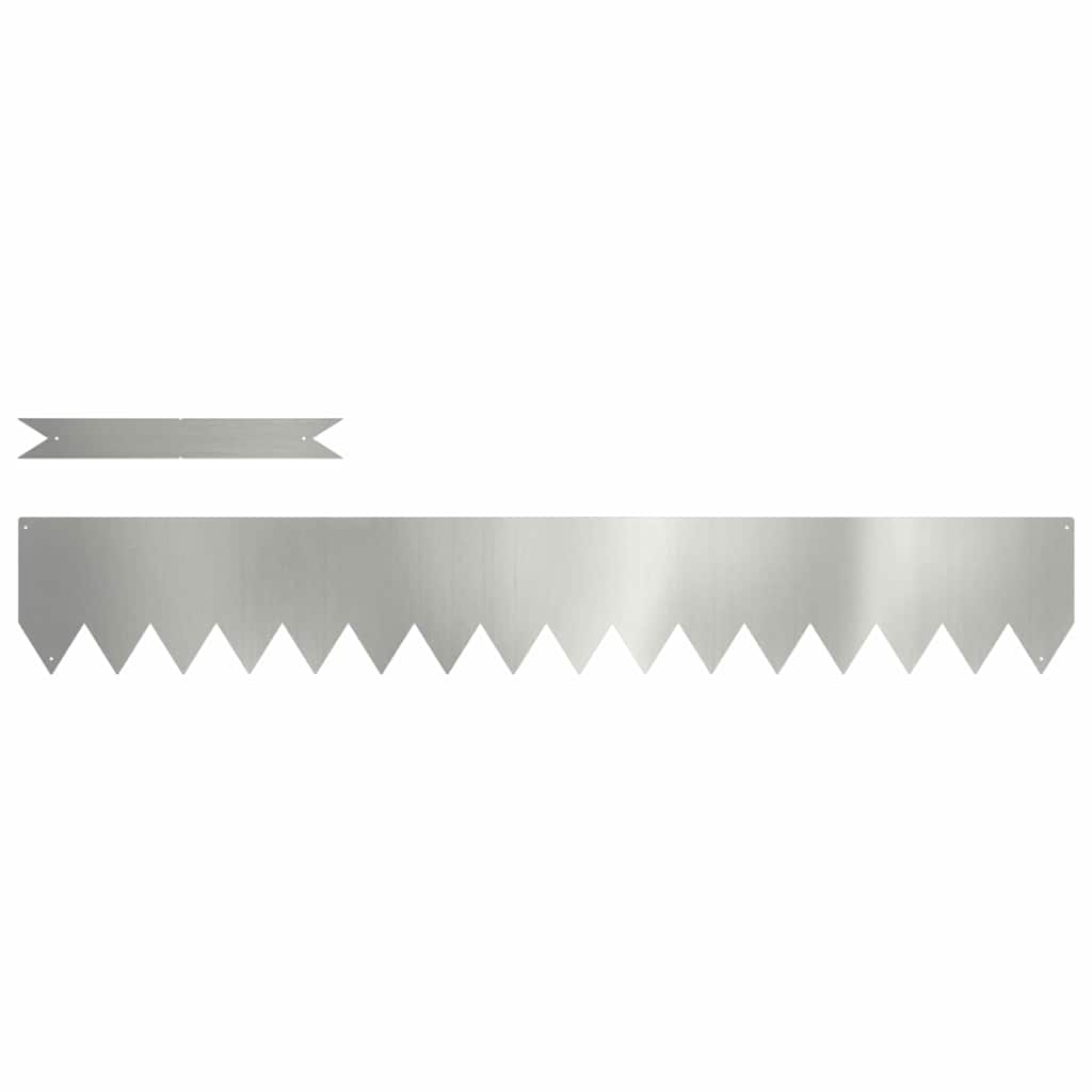 Vidaxl borde de jardín 30 piezas plata 100 x 0,05 x 20 cm acero galvanizado