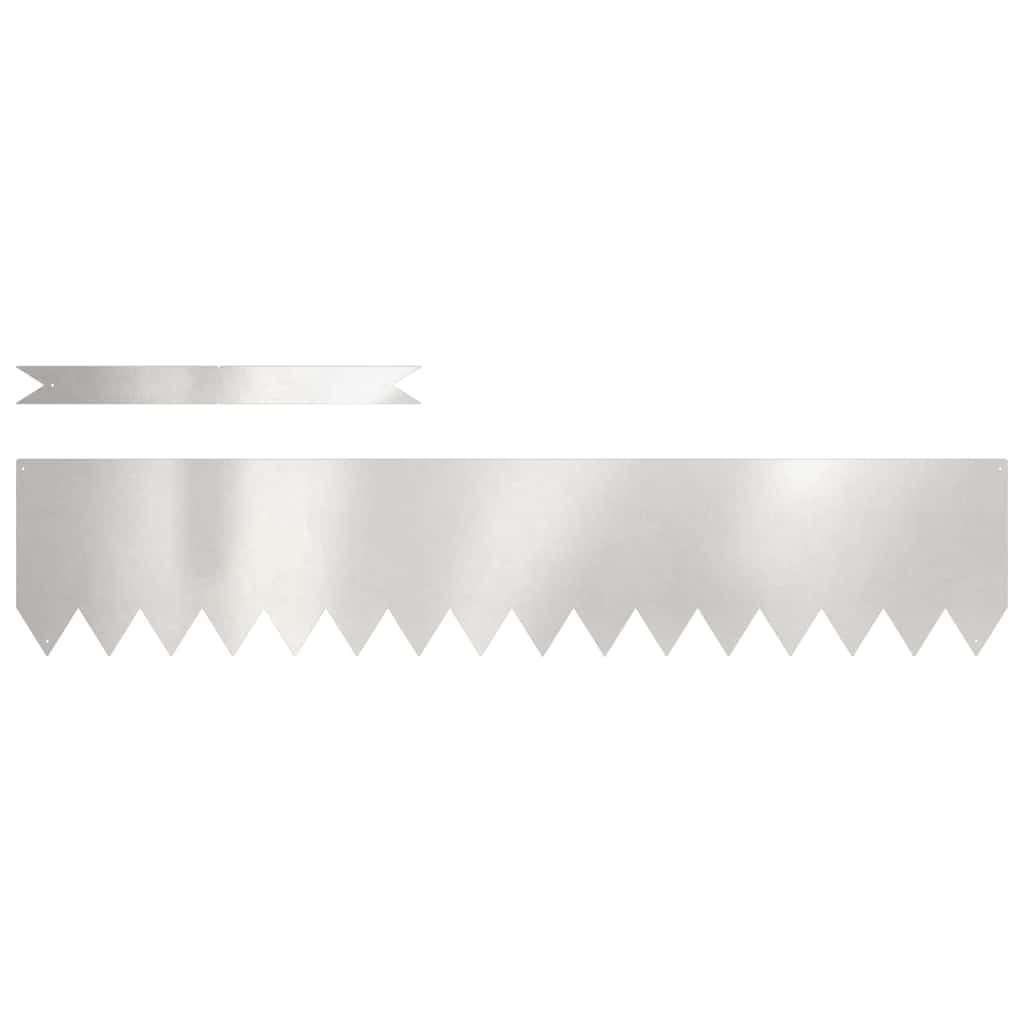 Vidaxl tuinrand 10 pcs zilver 100 x 0.05 x 20 cm roestvrij staal