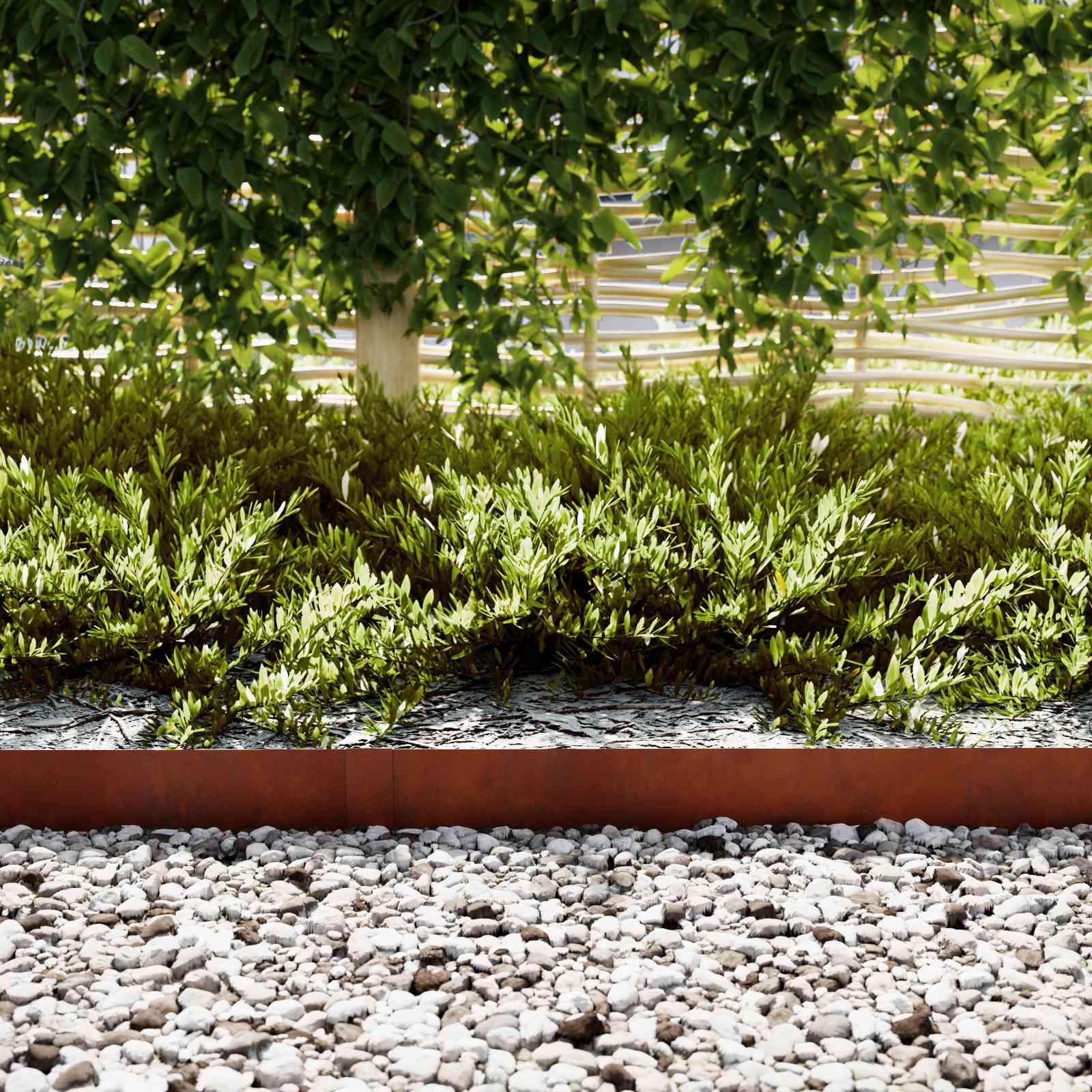 Vidaxl borde de jardín 10 piezas marrón 100 x 0,05 x 20 cm acero corten
