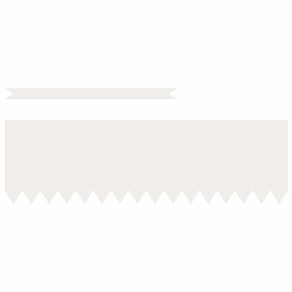 Bordo da giardino Vidaxl 10 pezzi bianco 100 x 0,05 x 20 cm in acciaio laminato a freddo